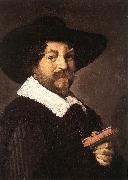 HALS, Frans Portrait of a Man Holding a Book oil painting artist